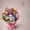 Pink Lily Garden – Large Mixed Artificial Flower Bouquet