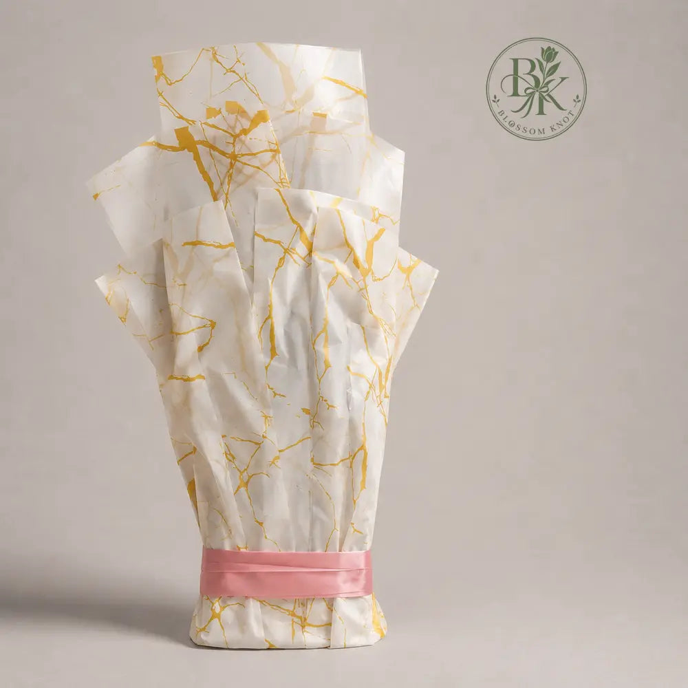 Peach Marble – 30+ Mixed Artificial Flower Bouquet