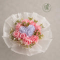 Pastel Bloom – Pink & Lavender Ribbon Bouquet