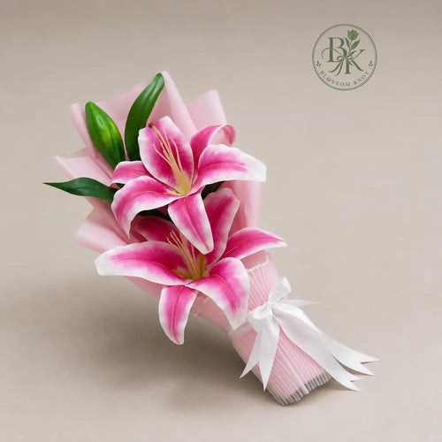 Blush Lily – 2 Piece Artificial Flower Bouquet