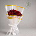 Classic Burgundy – Ribbon Rose Bouquet